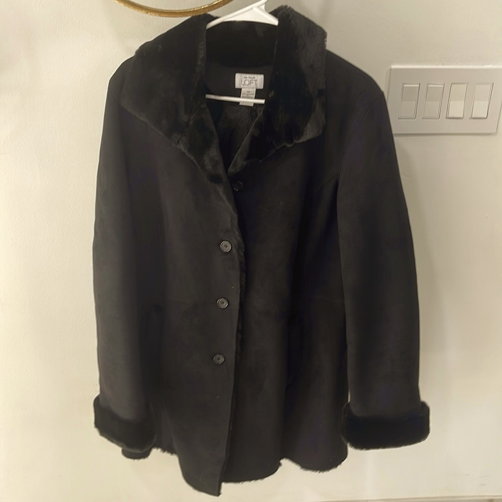 Loft  fur suede long coat